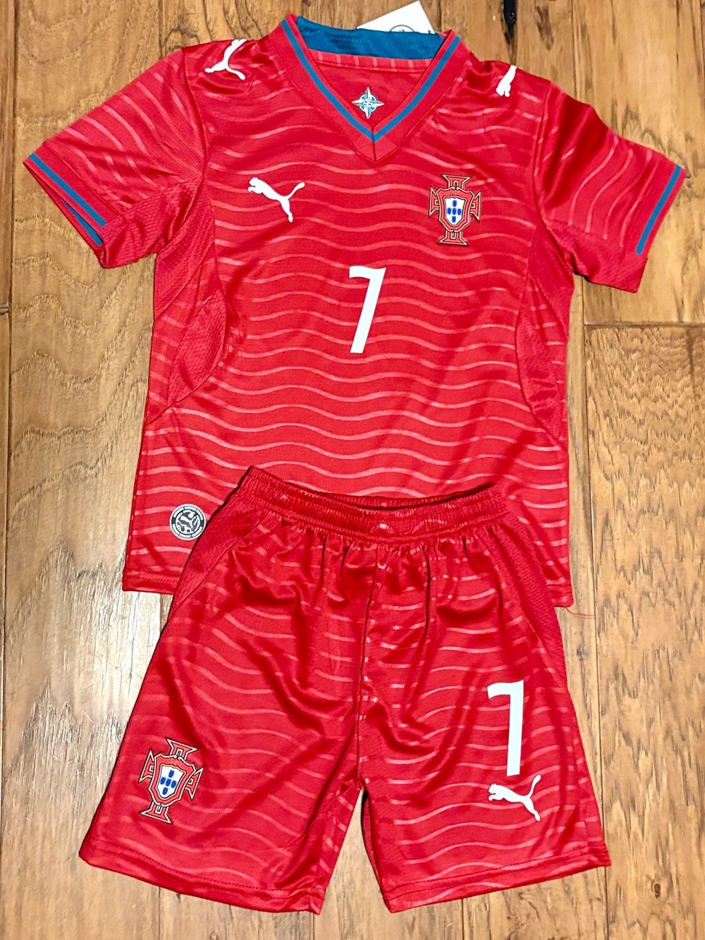 Cristiano Ronaldo PUMA Portugal Soccer Jersey Set - Jersey + Shorts Kit NWT